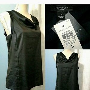 Ann Taylor Black Blouse 8